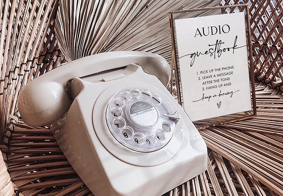 telefonos vendégkönyv esküvőre audio vendégkönyv
