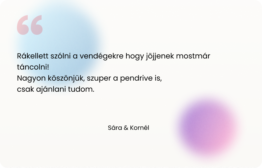 Telefonos vendégkönyv Audio vendégkönyv esküvőre